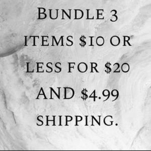 Bundle any 3 items $10 and under